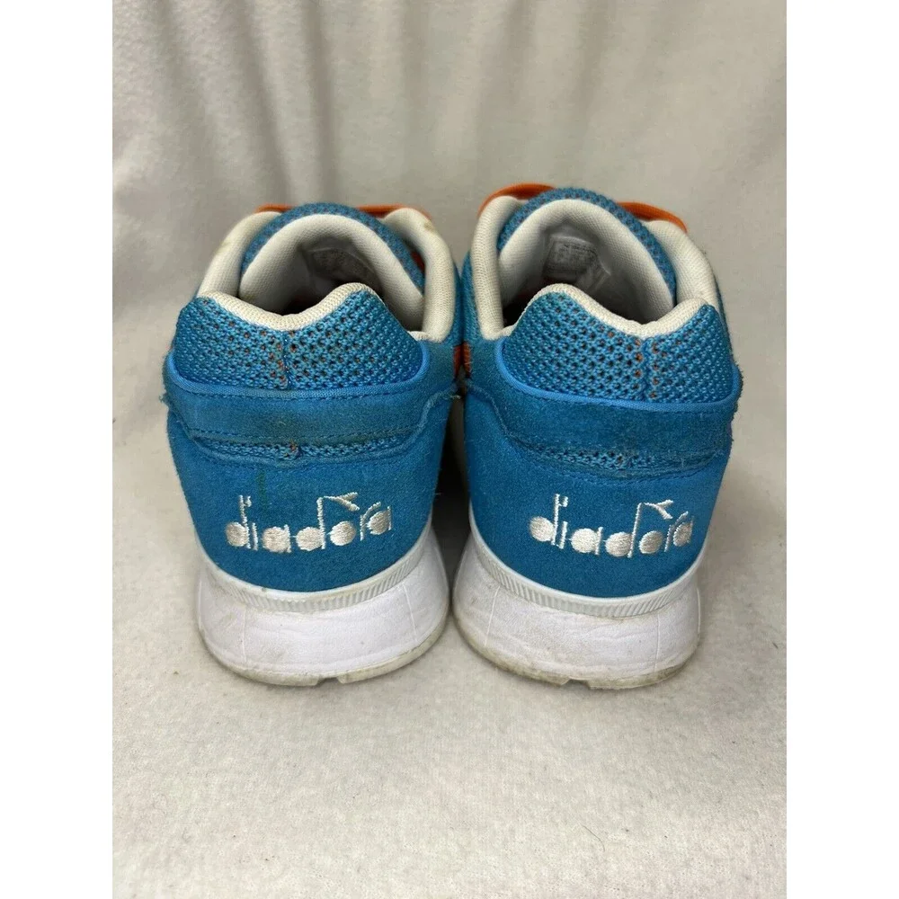 Diadora‎ V7000 Weave Sneakers Mens Size 7.5 Blue Orange Retro Runner Shoes